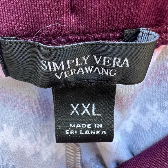 SIMPLY VERA VERAWANG Isle 2 Piece Lounge Sleep Pajama Set Sz XXL NWT NEW - Picture 13 of 16